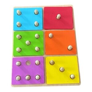 Wooden Montessori Counting & Shape Sorting Puzzle Toy | Toddler Learning Toy